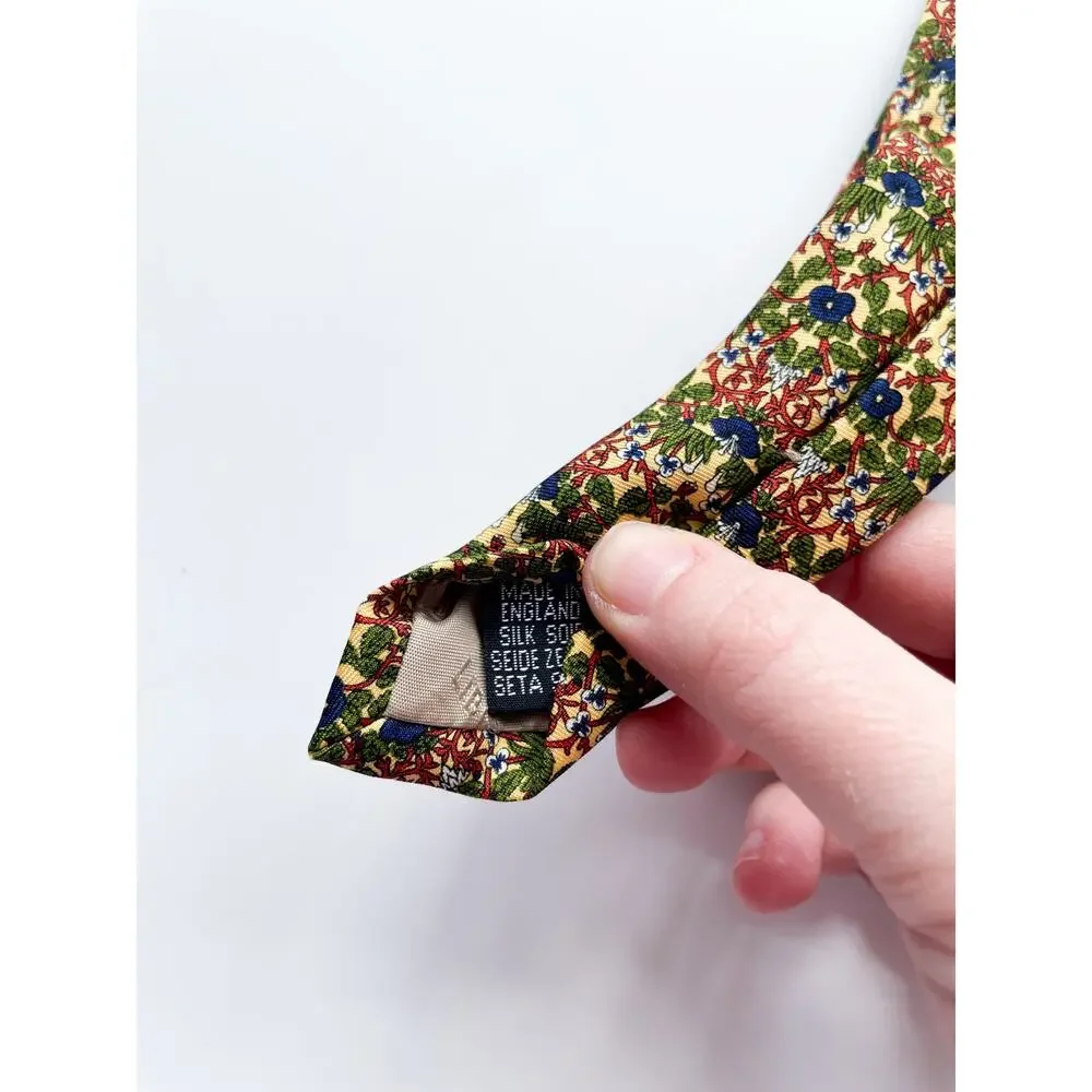 Vintage William Morris Collection by Liberty for V&A Floral Print Silk Tie